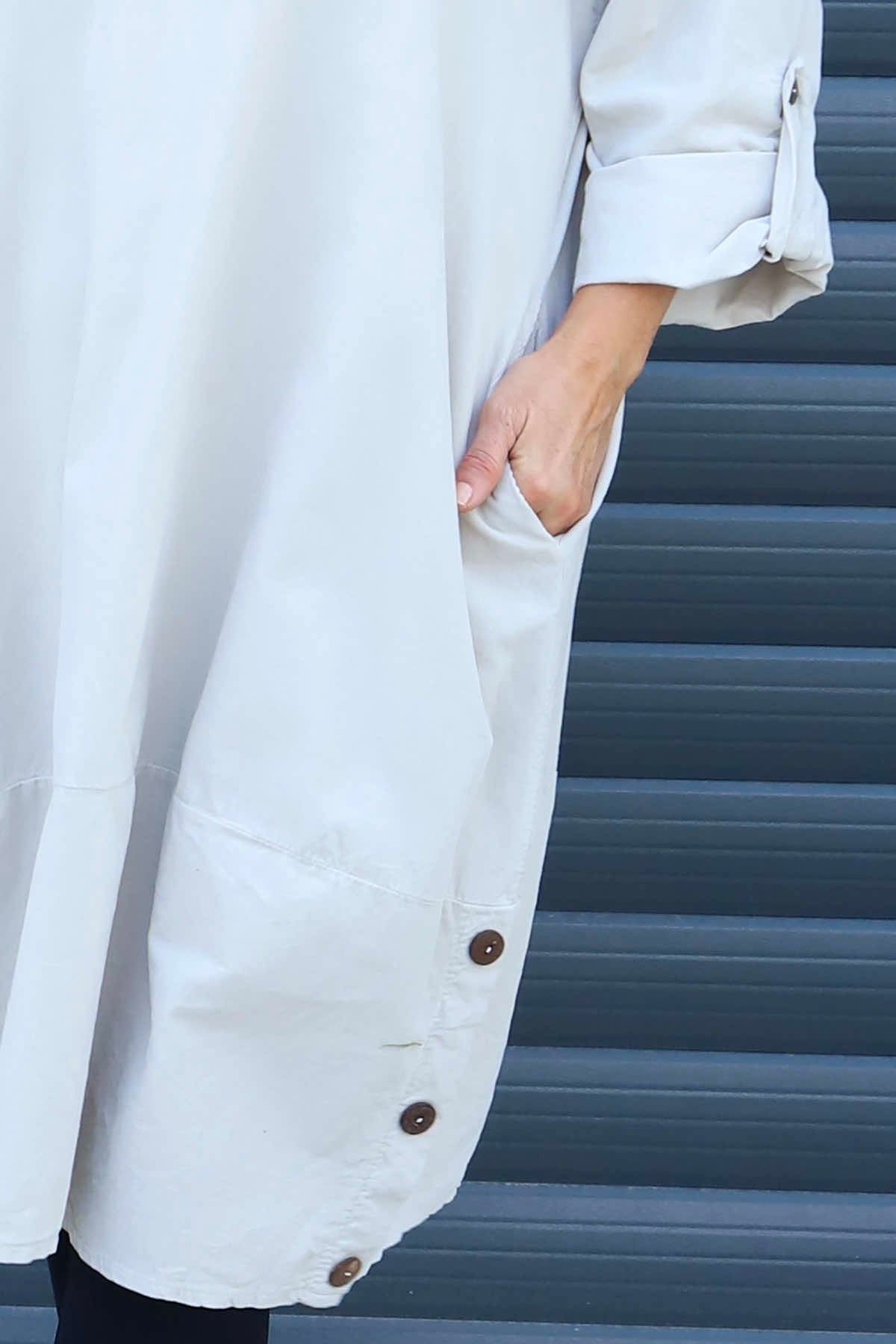 Deborah Needlecord Dress Stone