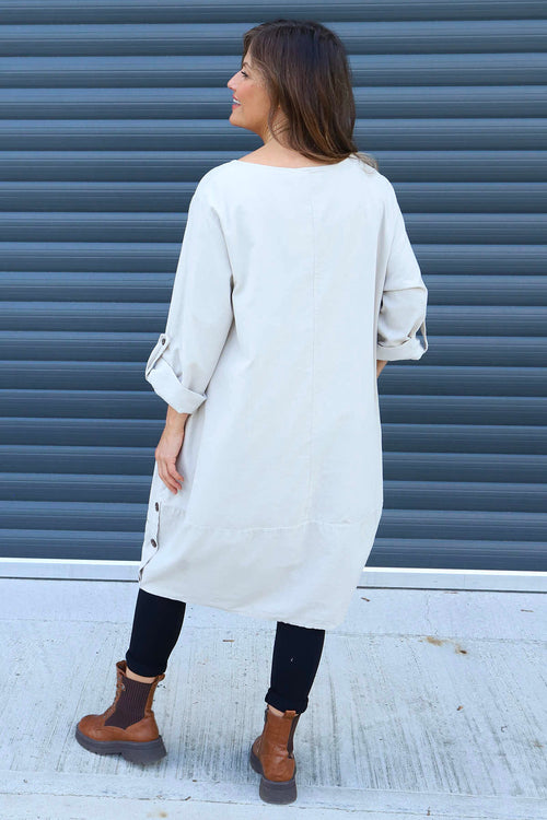 Deborah Needlecord Dress Stone - Image 4