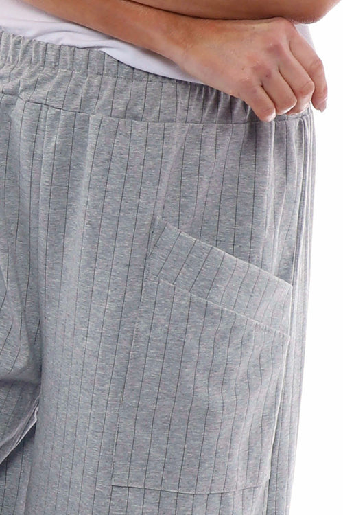 Blanca Stripe Pocket Trousers Marl Grey - Image 2