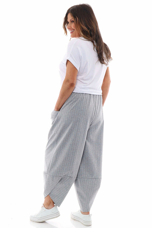 Blanca Stripe Pocket Trousers Marl Grey - Image 5