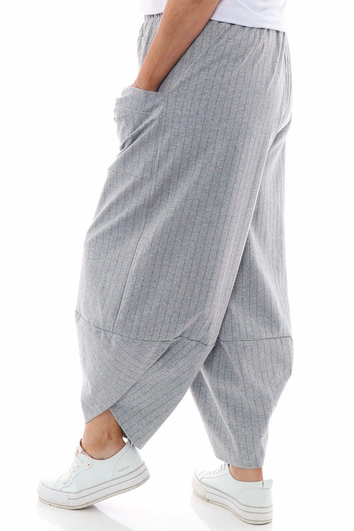 Blanca Stripe Pocket Trousers Marl Grey - Image 6
