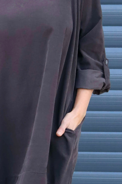 Deborah Needlecord Dress Cocoa - Image 3