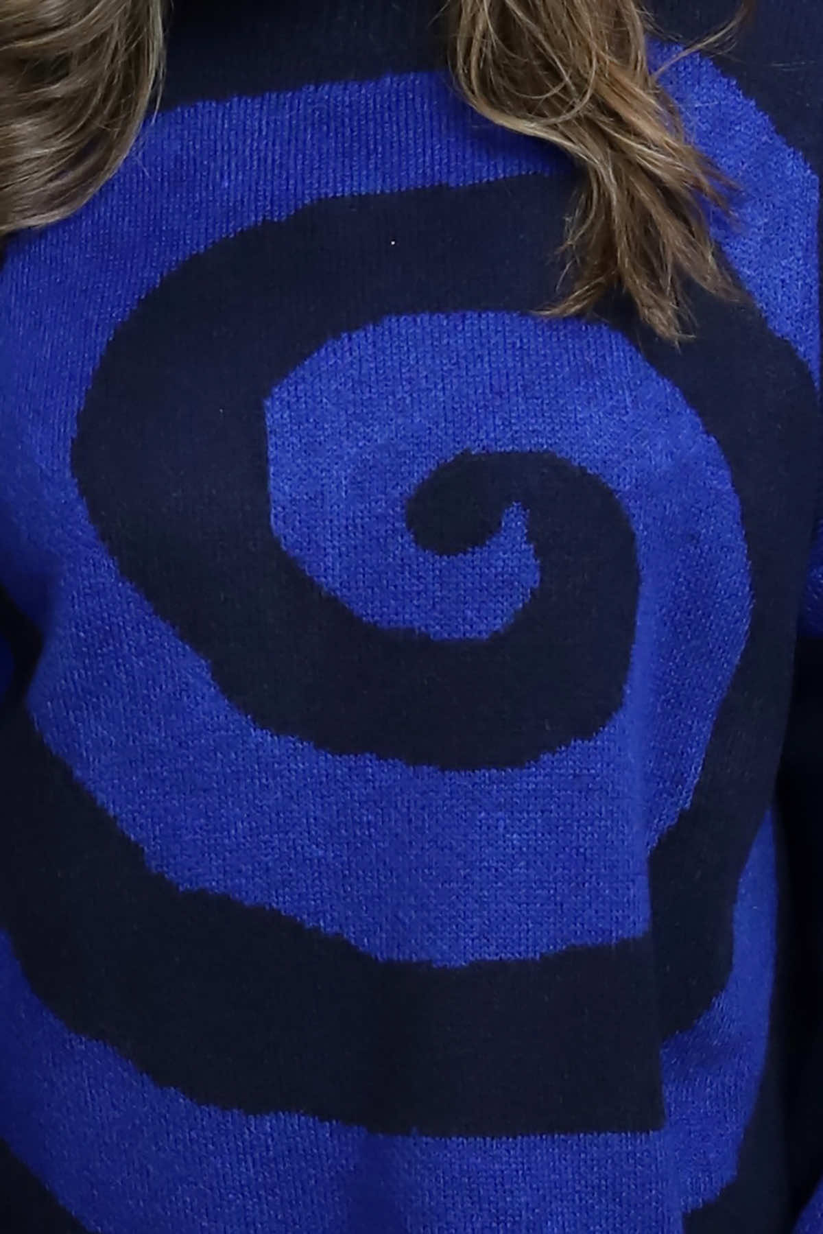 Blakeley Spiral Knit Jumper Cobalt