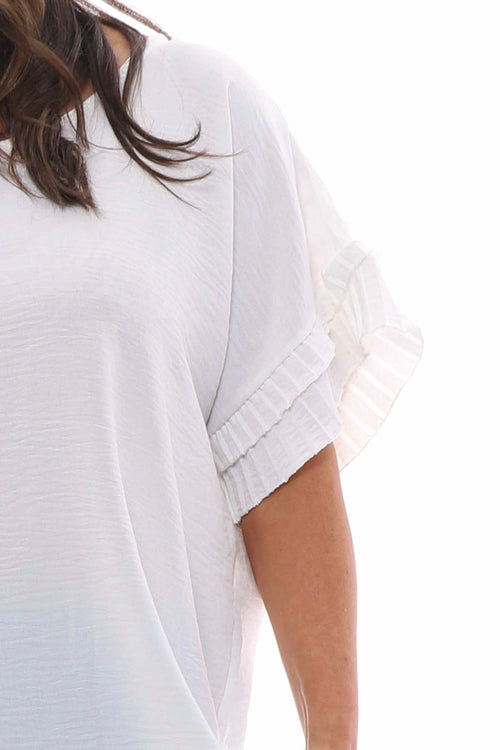 Margot Frill Sleeve Top White - Image 4
