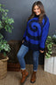 Blakeley Spiral Knit Jumper Cobalt