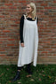 Adina Linen Pinafore Dress Stone