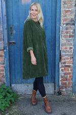 Winifred Cord Tunic Khaki Khaki - Winifred Cord Tunic Khaki