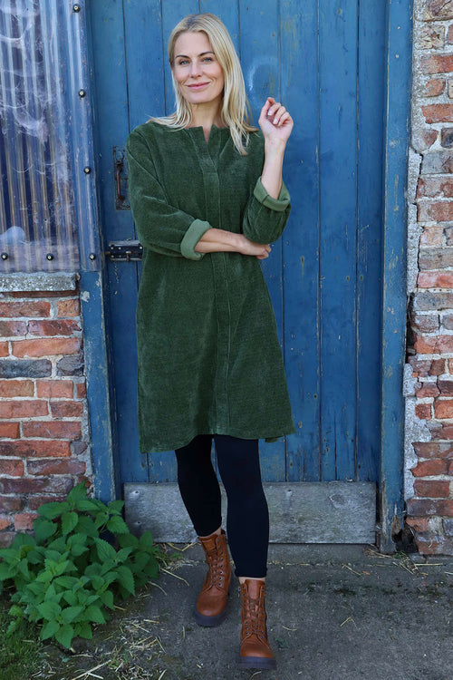 Winifred Cord Tunic Khaki - Image 3