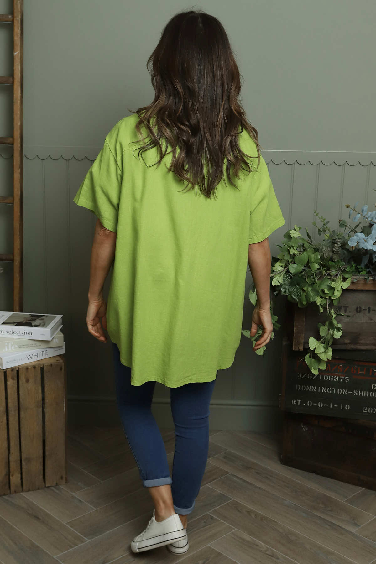 Lily Linen Shirt Olive