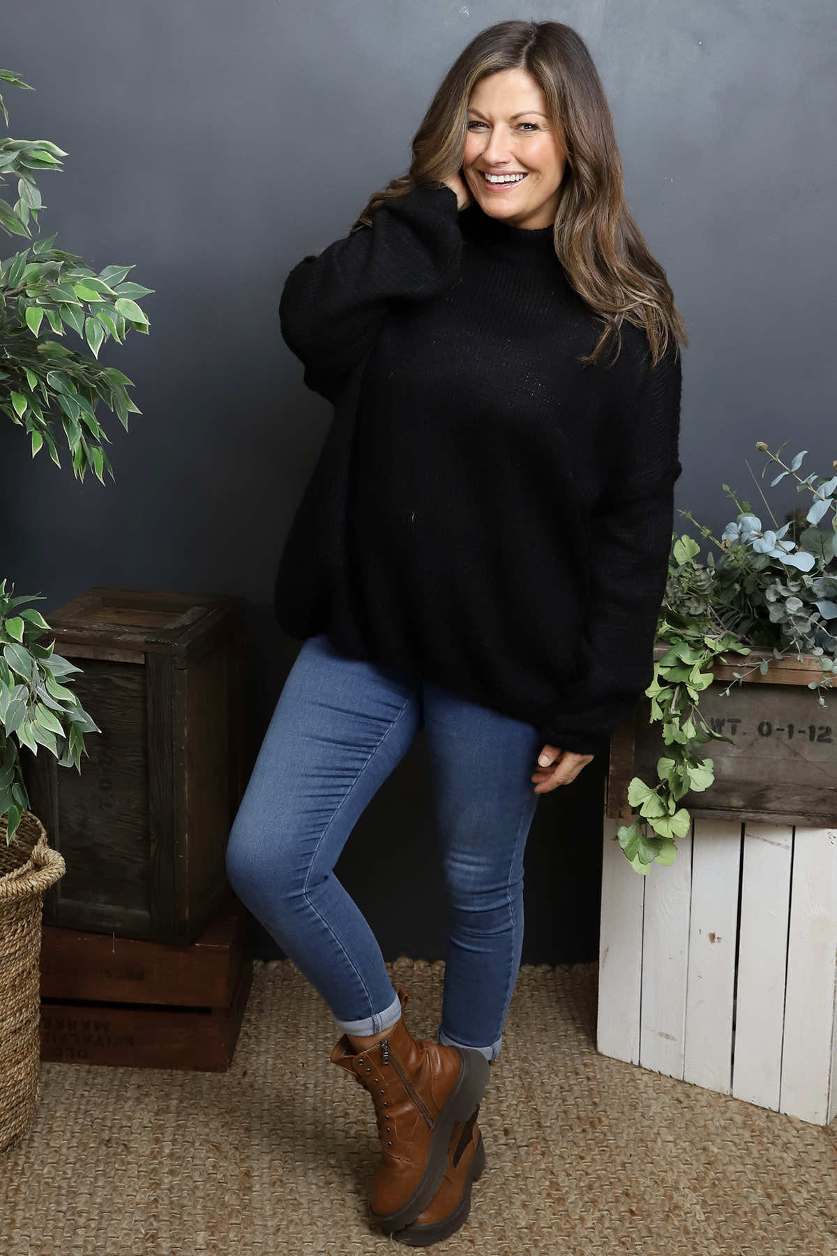 Alessia Knitted Jumper Black