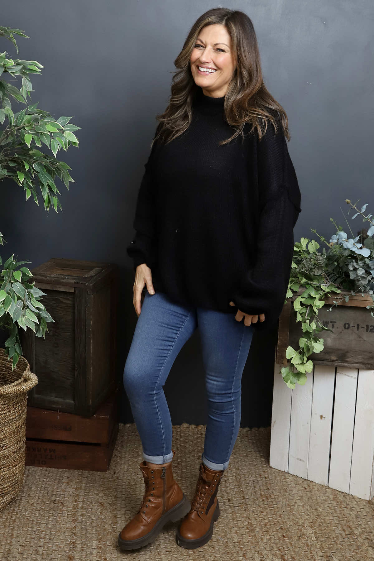 Alessia Knitted Jumper Black