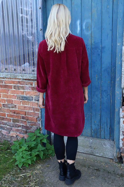 Winifred Cord Tunic Wine - Image 4