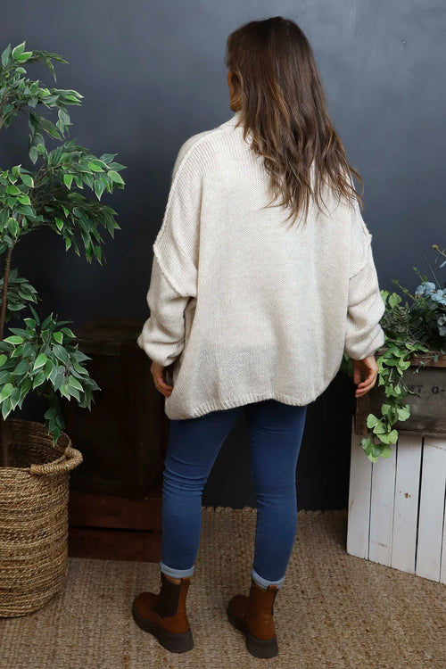 Alessia Knitted Jumper Stone - Image 4