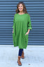 Deborah Needlecord Dress Green