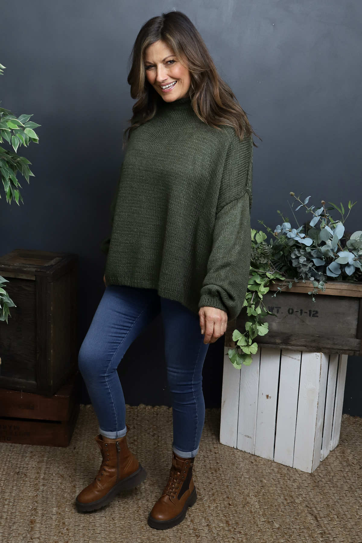 Alessia Knitted Jumper Khaki