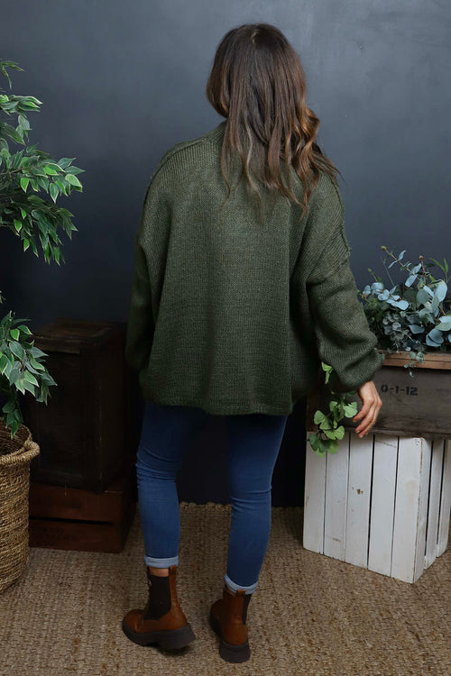 Alessia Knitted Jumper Khaki - Image 4