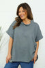 Haley Linen Top Mid Grey