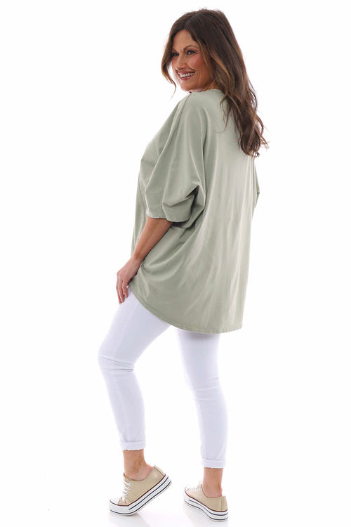Catrin Cotton Top Sage Green - Image 6