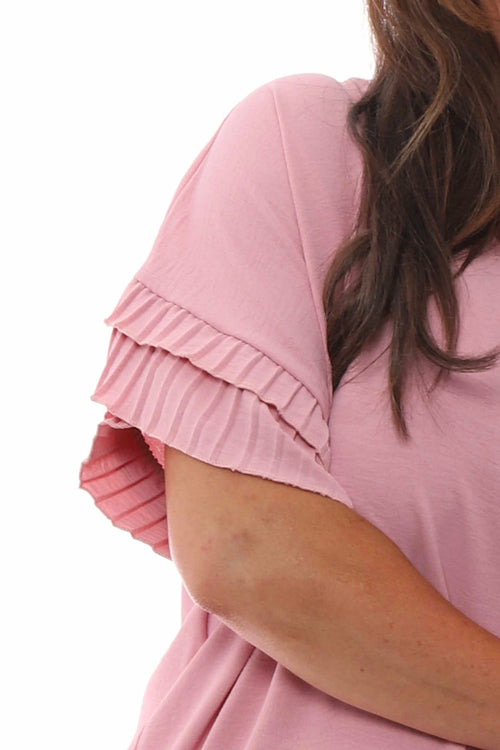 Margot Frill Sleeve Top Pink - Image 3