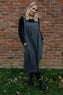 Adina Linen Pinafore Dress Charcoal