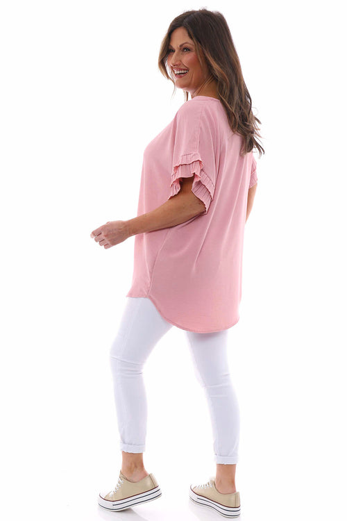 Margot Frill Sleeve Top Pink - Image 8