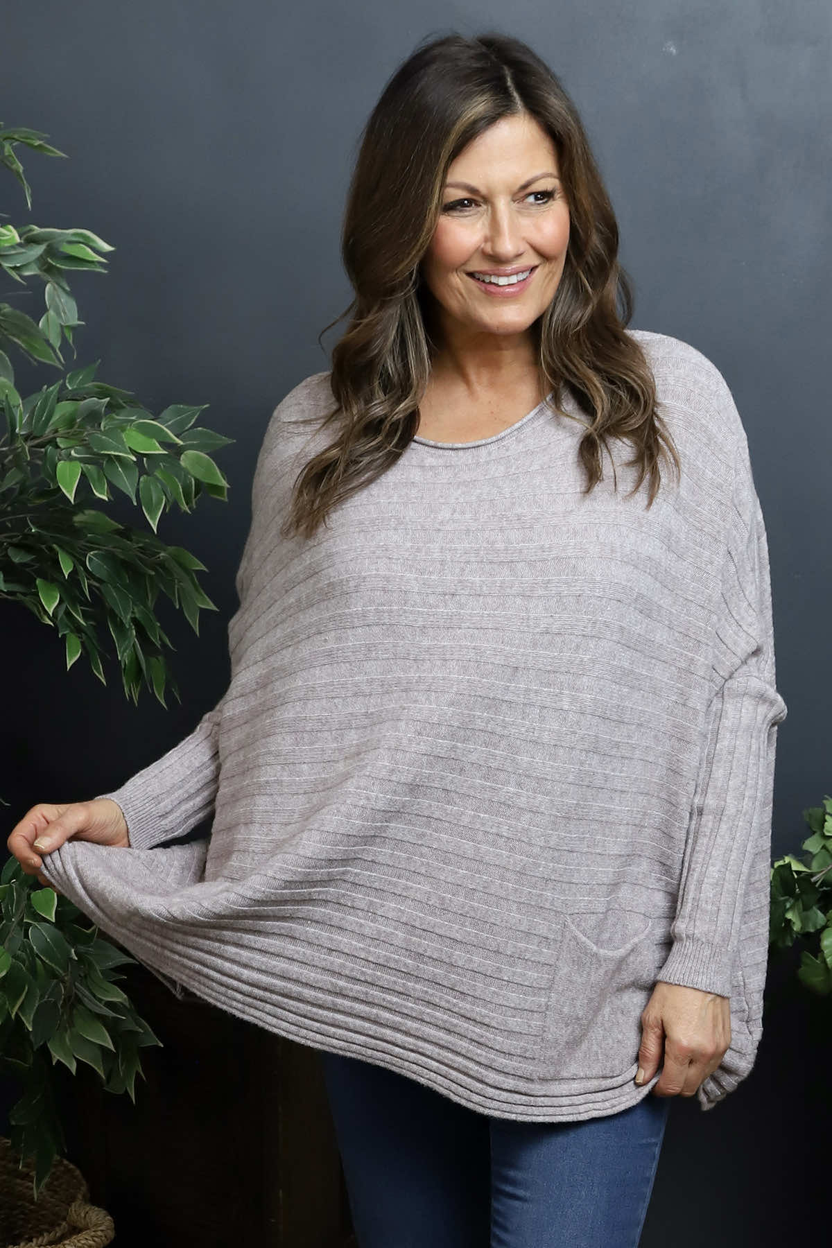 Katalia Pocket Knitted Jumper Mocha