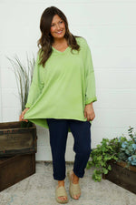 Maritza Slouch Cotton Top Green Green - Maritza Slouch Cotton Top Green