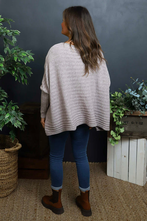 Katalia Pocket Knitted Jumper Mocha - Image 4