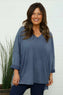 Maritza Slouch Cotton Top Navy