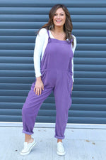 Pabo Needlecord Dungarees Purple Purple - Pabo Needlecord Dungarees Purple