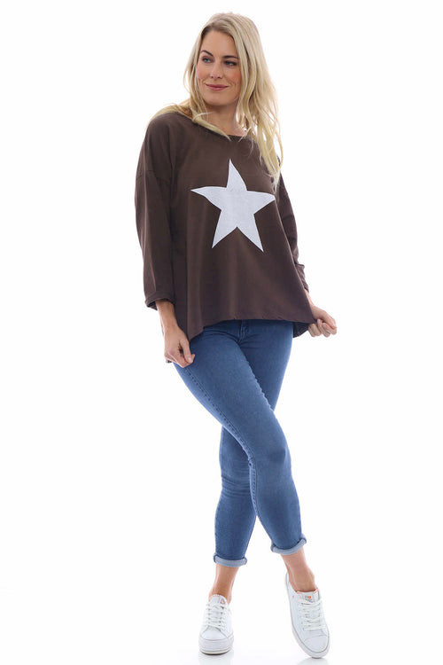 Sports Sweat Star Top Cocoa - Image 1