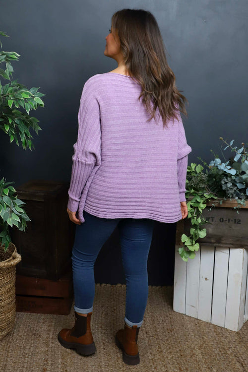 Katalia Pocket Knitted Jumper Lilac - Image 4