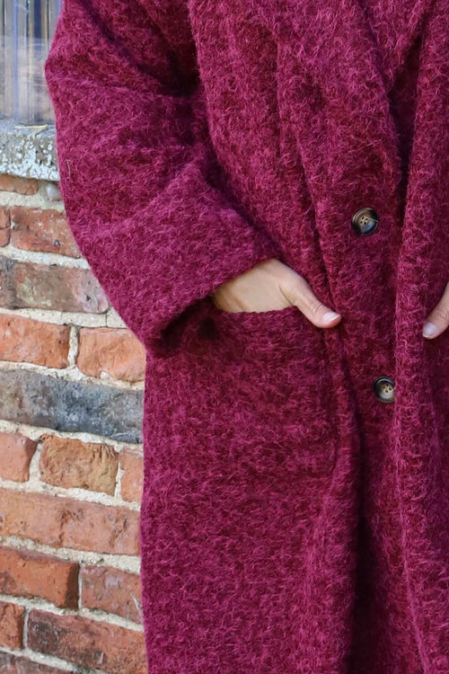 Stefania Coat Wine - Image 3