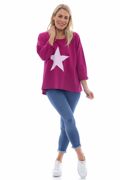 Sports Sweat Star Top Berry - Image 1