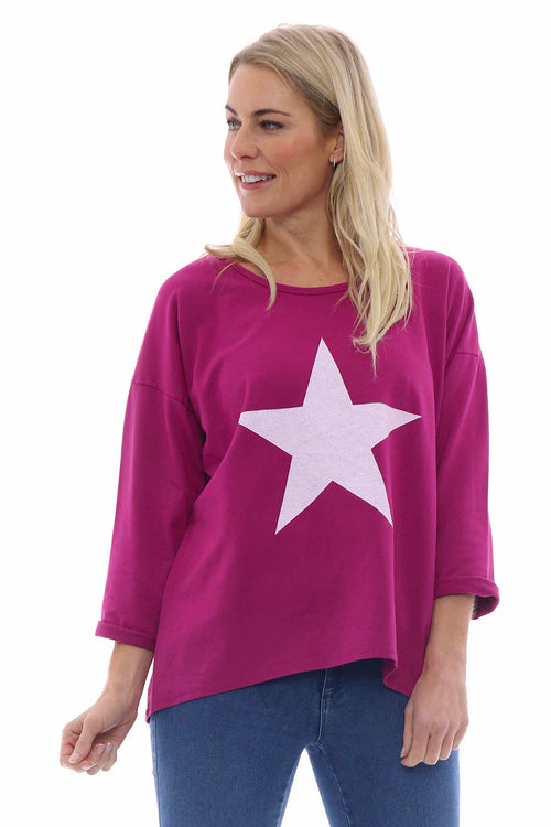 Sports Sweat Star Top Berry - Image 2