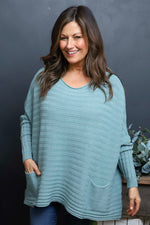 Katalia Pocket Knitted Jumper Sage Green Sage Green - Katalia Pocket Knitted Jumper Sage Green