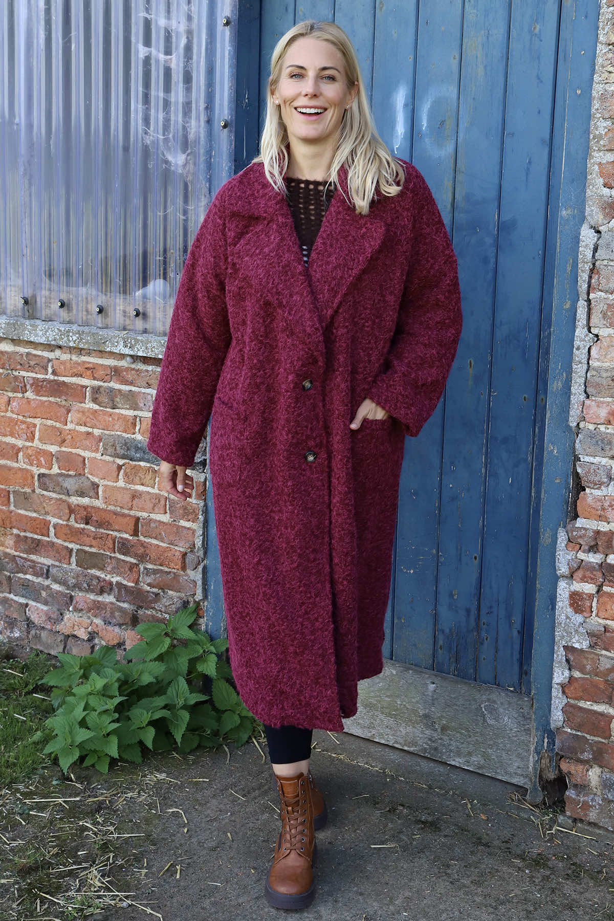 Stefania Coat Wine