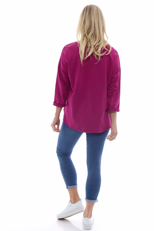 Sports Sweat Star Top Berry - Image 6