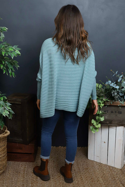 Katalia Pocket Knitted Jumper Sage Green - Image 4