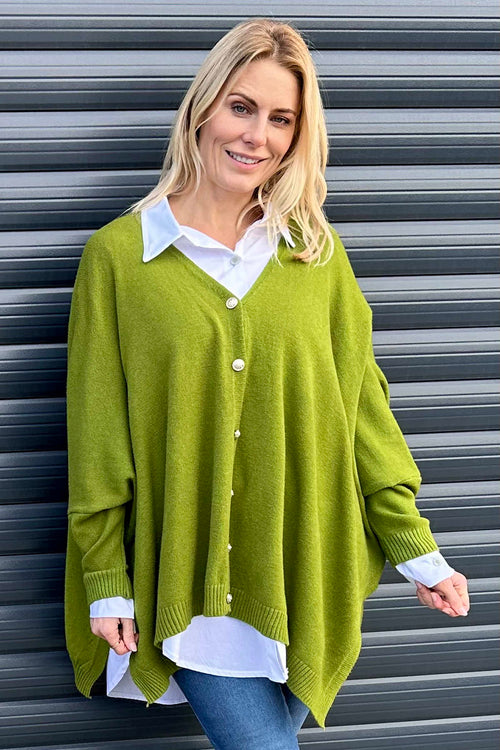 Hattie Knitted Cardigan Green - Image 2