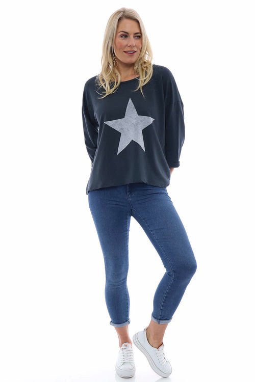 Sports Sweat Star Top Charcoal - Image 1