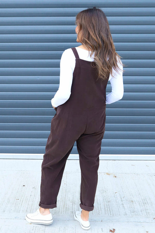 Pabo Needlecord Dungarees Cocoa - Image 4