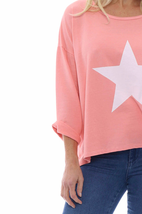 Sports Sweat Star Top Coral - Image 2
