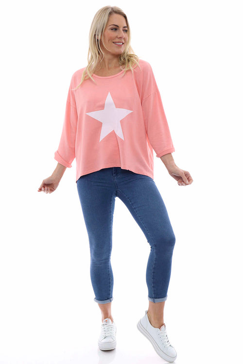 Sports Sweat Star Top Coral - Image 4