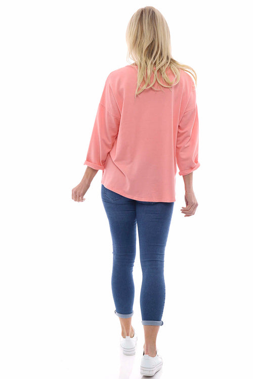 Sports Sweat Star Top Coral - Image 6