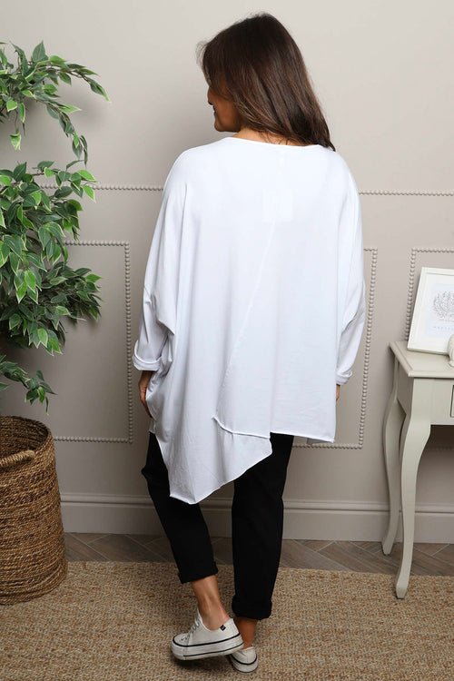 Jodie Dip Side Cotton Top White - Image 4