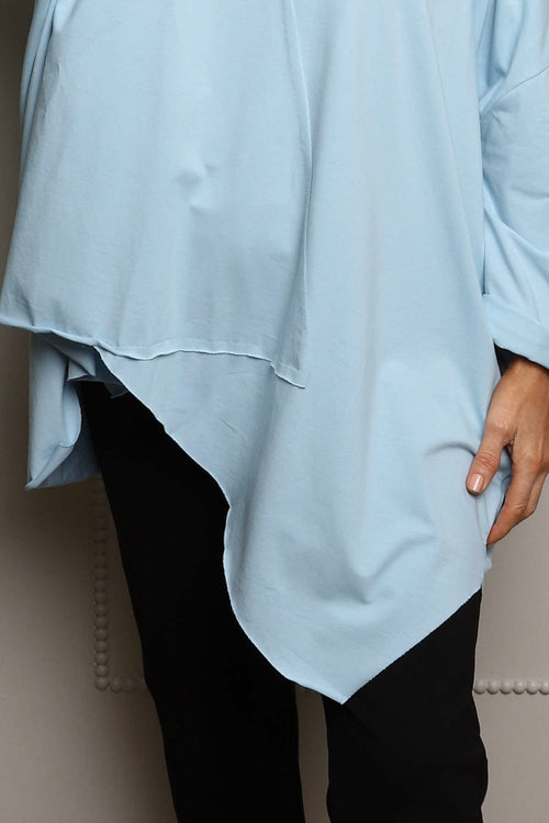 Jodie Dip Side Cotton Top Light Blue - Image 3