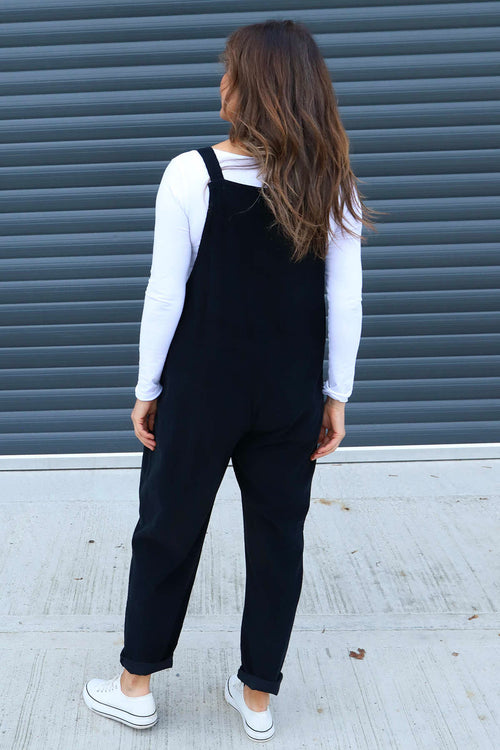 Pabo Needlecord Dungarees Black - Image 4