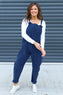 Pabo Needlecord Dungarees Navy