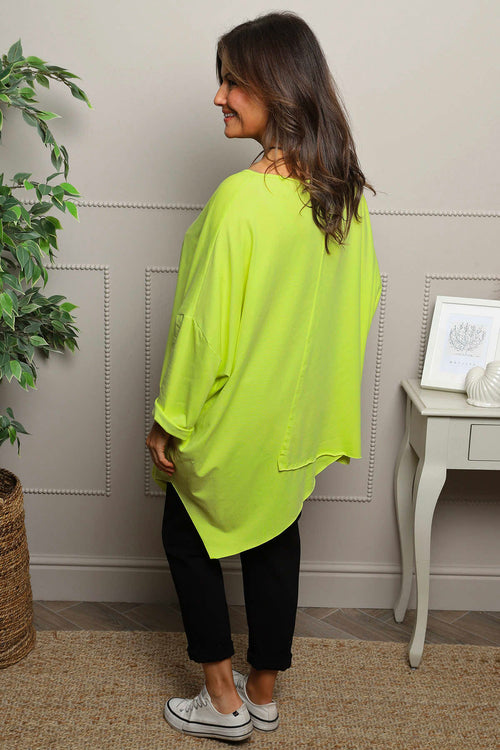 Jodie Dip Side Cotton Top Yellow - Image 4